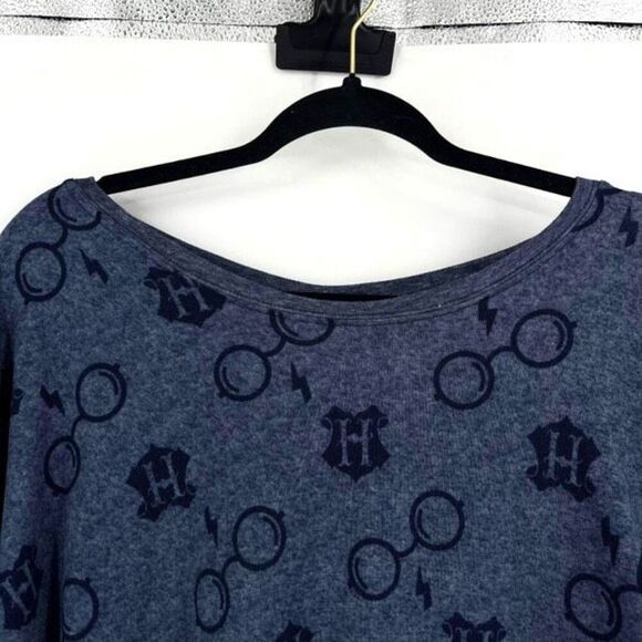 Disney‎ Women's Wizarding World of Harry Potter Embossed Knit Top Blue Size 2XL - Picture 6 of 10